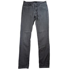 Athleisure Gray Stretch Tapered Jeans Y2K Minimalist Womens 6x28 Vintage Denim